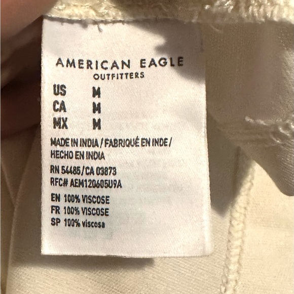 American Eagle Outfitters Striped Wrap Midi Dress in Neutral Stripes - Picture 7 of 7